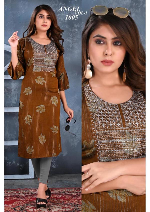 Riyaa Angel Vol 1 Rayon Designer Exclusive Kurti collection